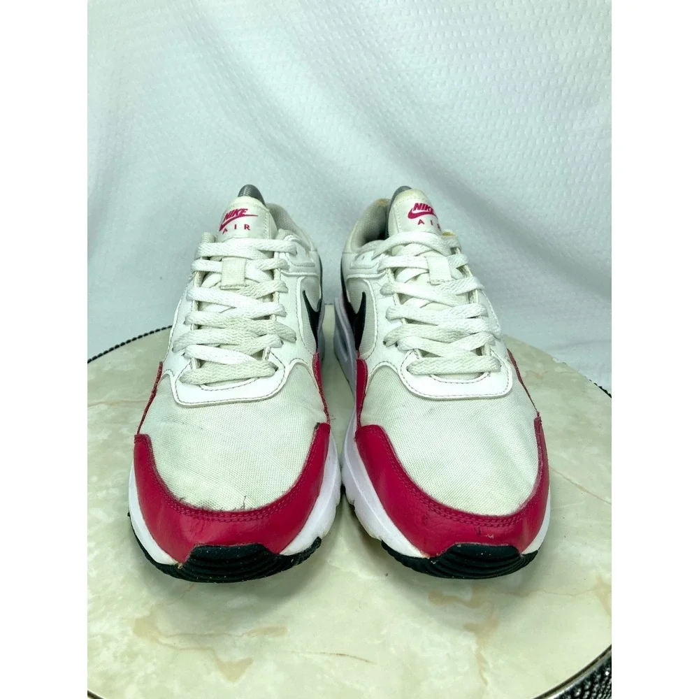 Nike Air Max SC Low Top Shoes Womens 9 White Red Sporty Streetwear Y2K Sneakers
